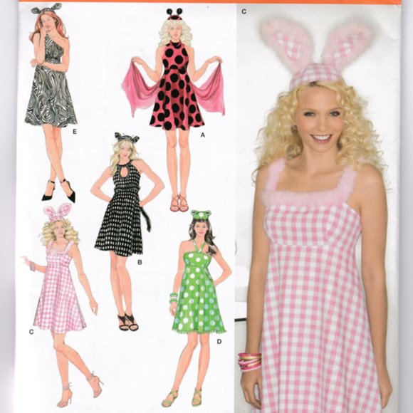 2009 Simplicity Pattern Adult Sz 8-16 #2485 costume dress animal ears Uncut FF - Picture 1 of 1
